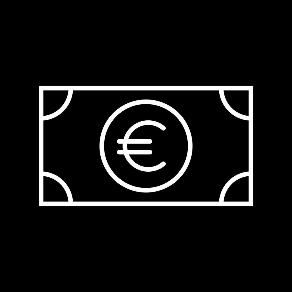 schöne Euro-Vektorlinie Symbol vektor