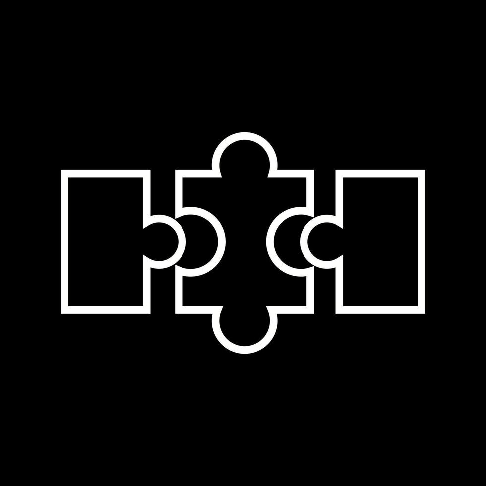 Symbol für schöne Puzzle-Vektorlinie vektor