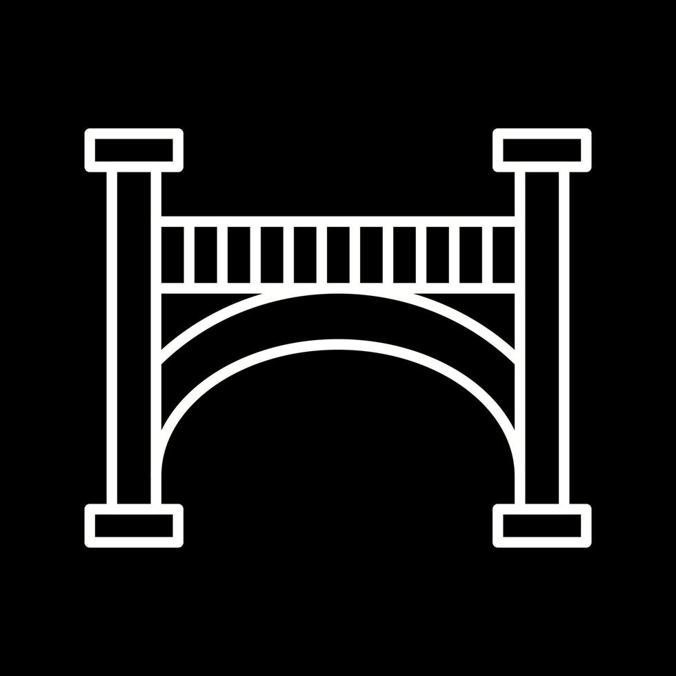 schöne Brücke Vektor Liniensymbol