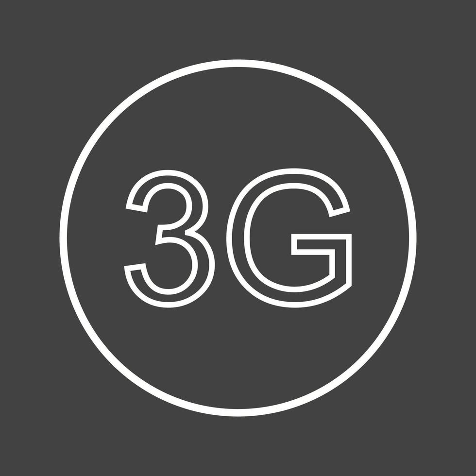 Schönes 3g-Linienvektorsymbol vektor