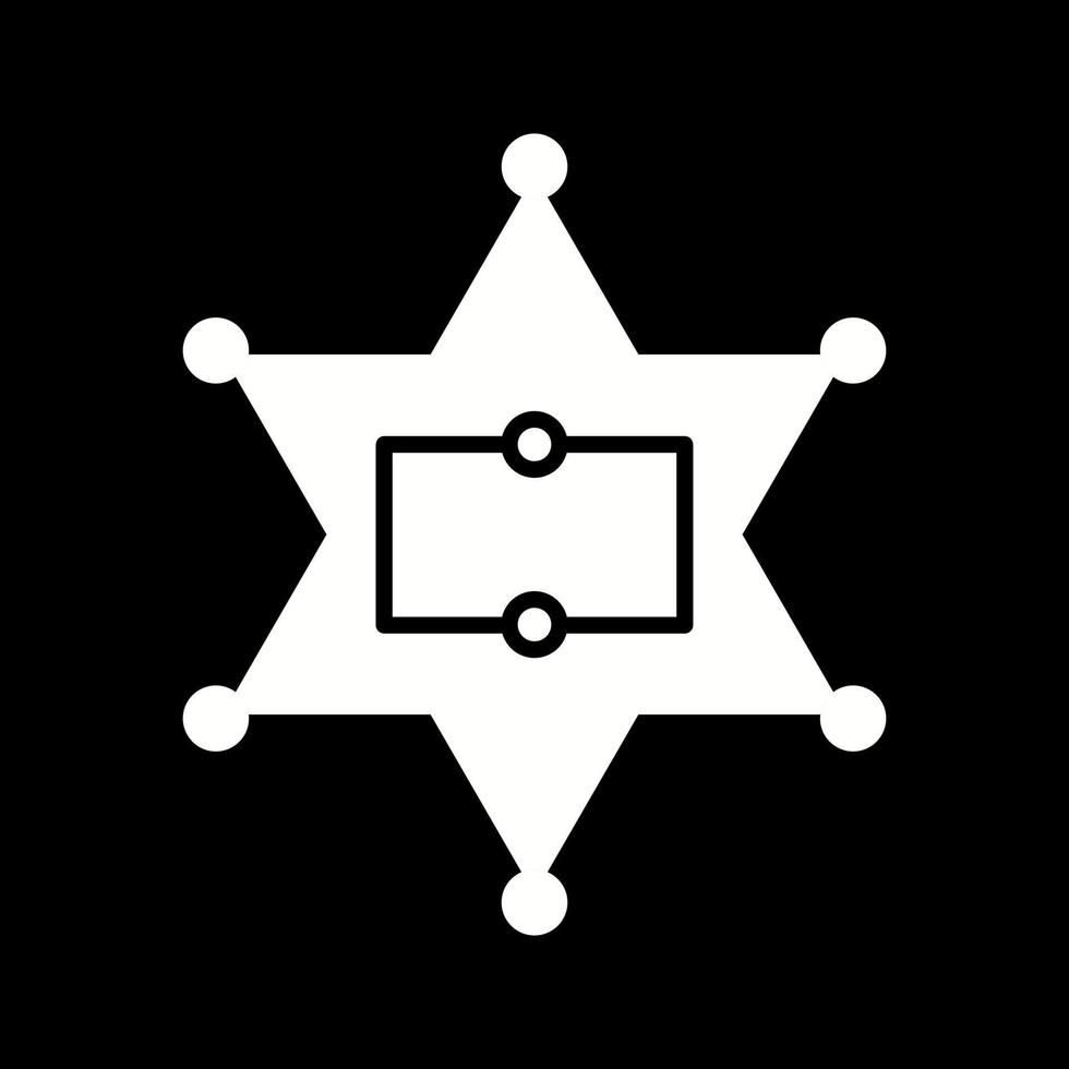 Sheriff-Abzeichen-Vektorsymbol vektor