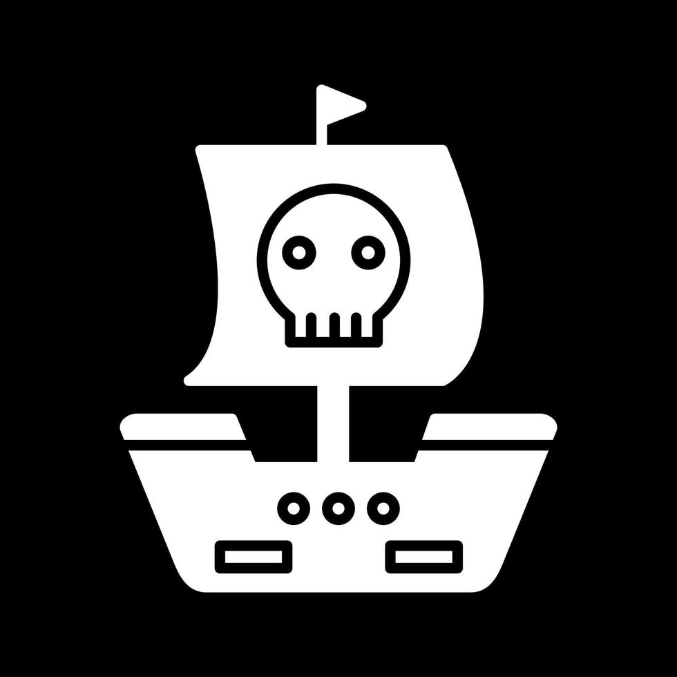 Piratenschiff-Vektorsymbol vektor