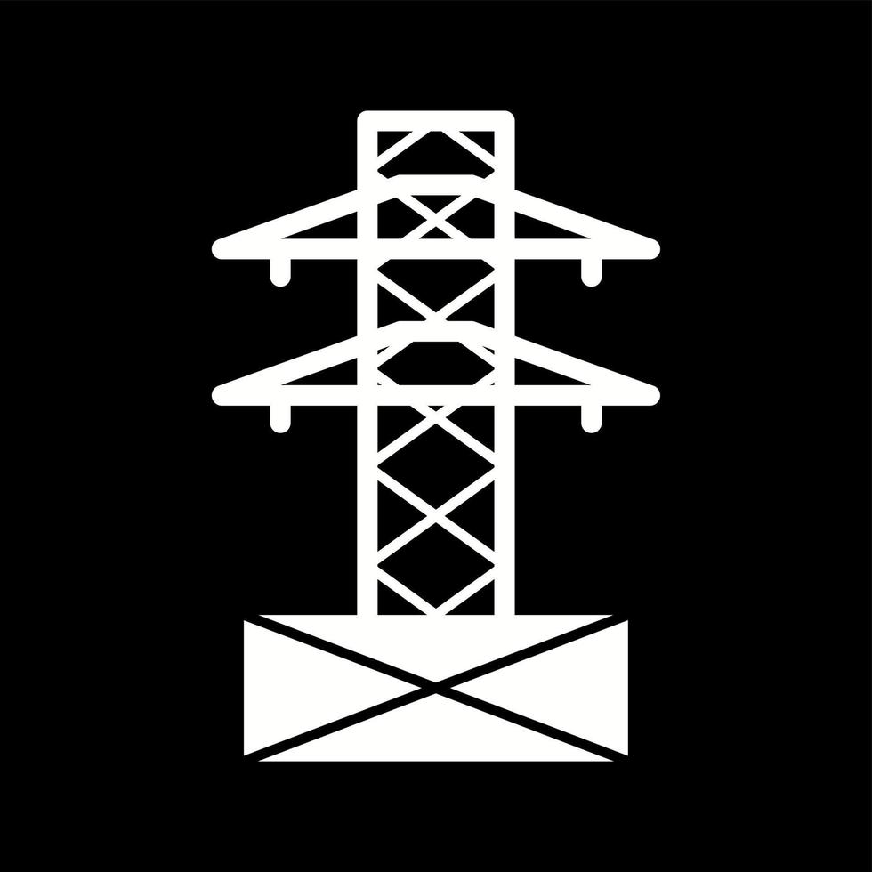 Einzigartiges Stromturm-Vektor-Glyphen-Symbol vektor