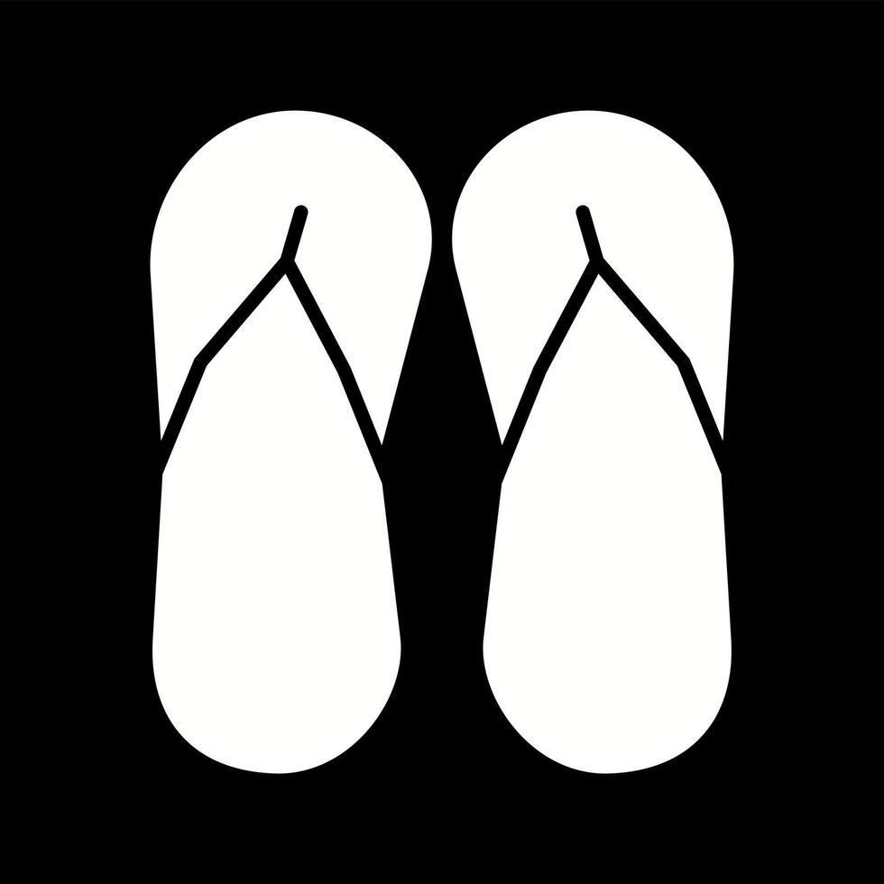 einzigartiges Sandalen-Vektor-Glyphen-Symbol vektor