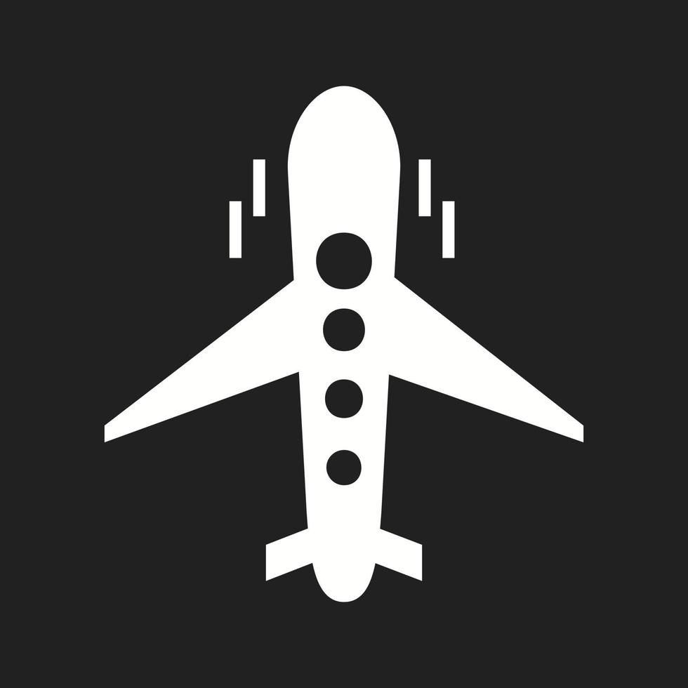 schönes Vektor-Glyphen-Symbol für Flugzeuge vektor