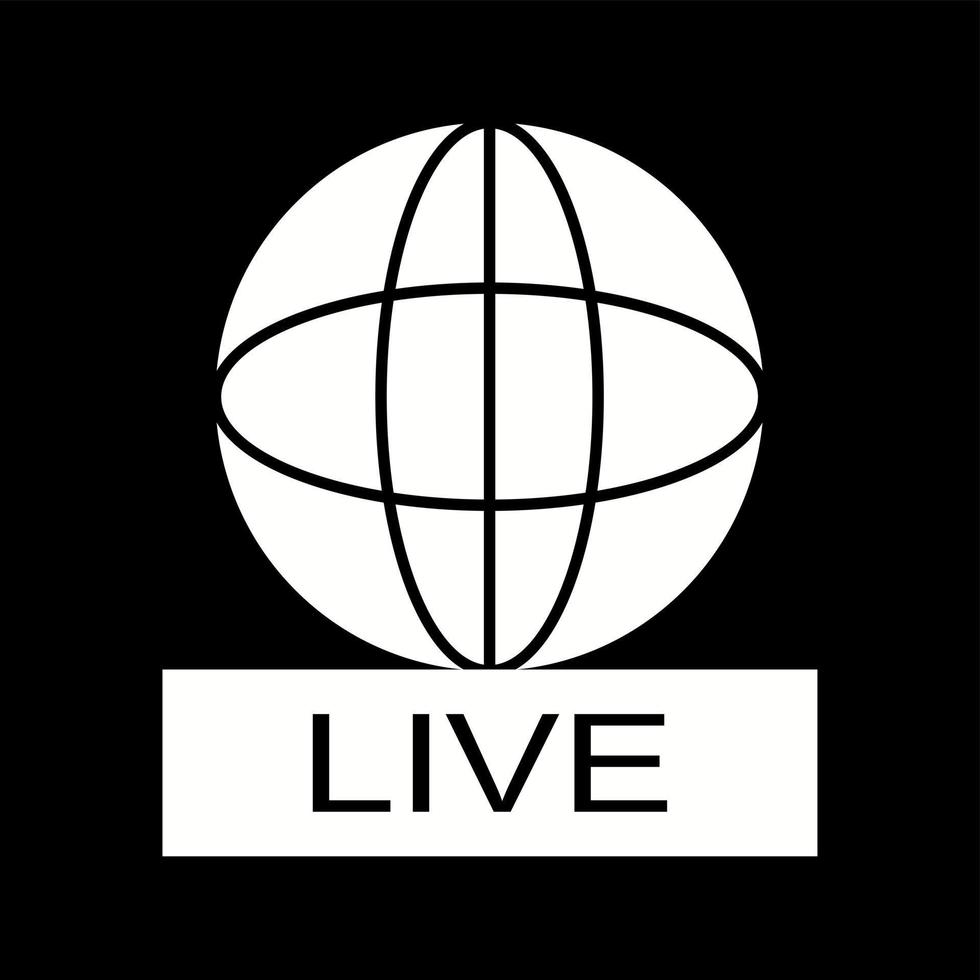 Einzigartiges Vektor-Glyphen-Symbol für Live-Nachrichten vektor