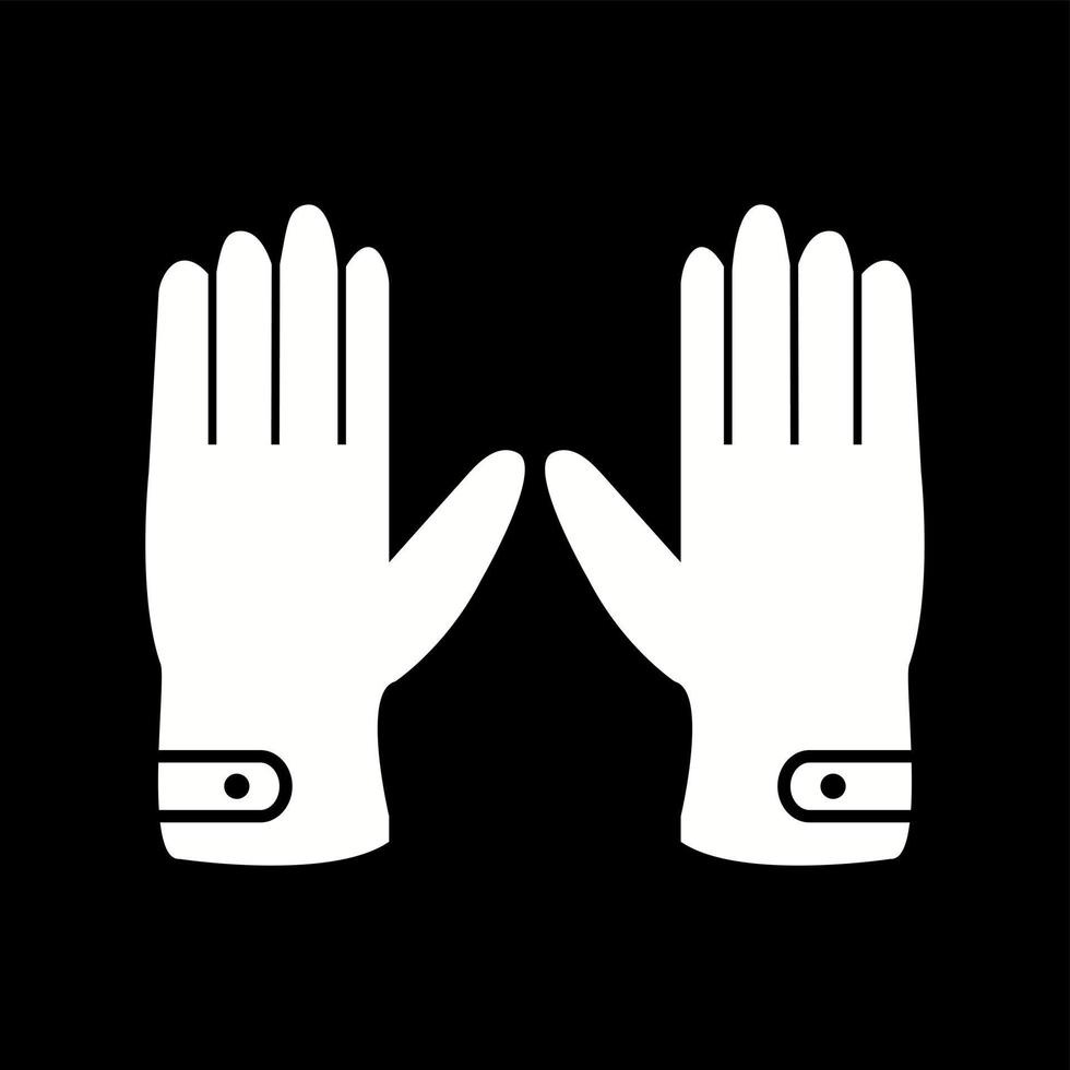 Einzigartiges Vektor-Glyphen-Symbol für Lederhandschuhe vektor