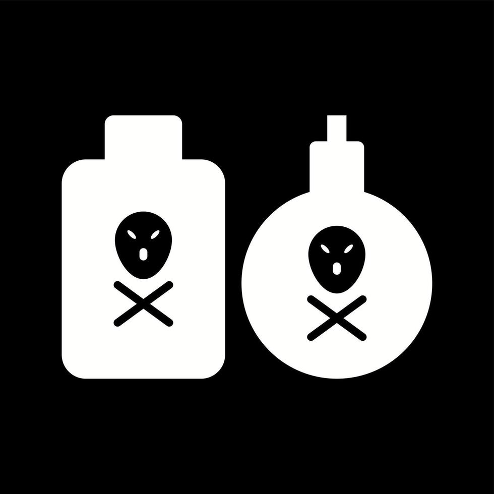 unik giftig kemisk vektor glyf ikon