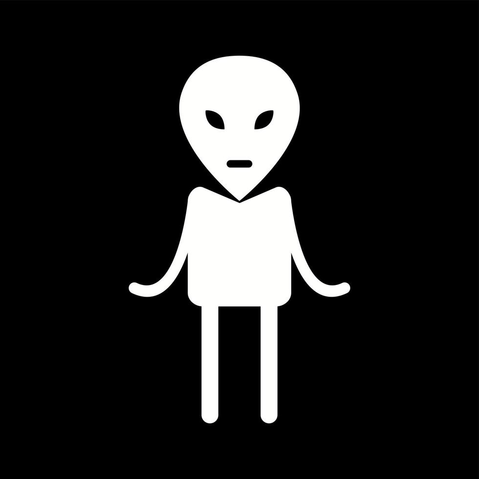 einzigartiges alien ii-Vektor-Glyphen-Symbol vektor