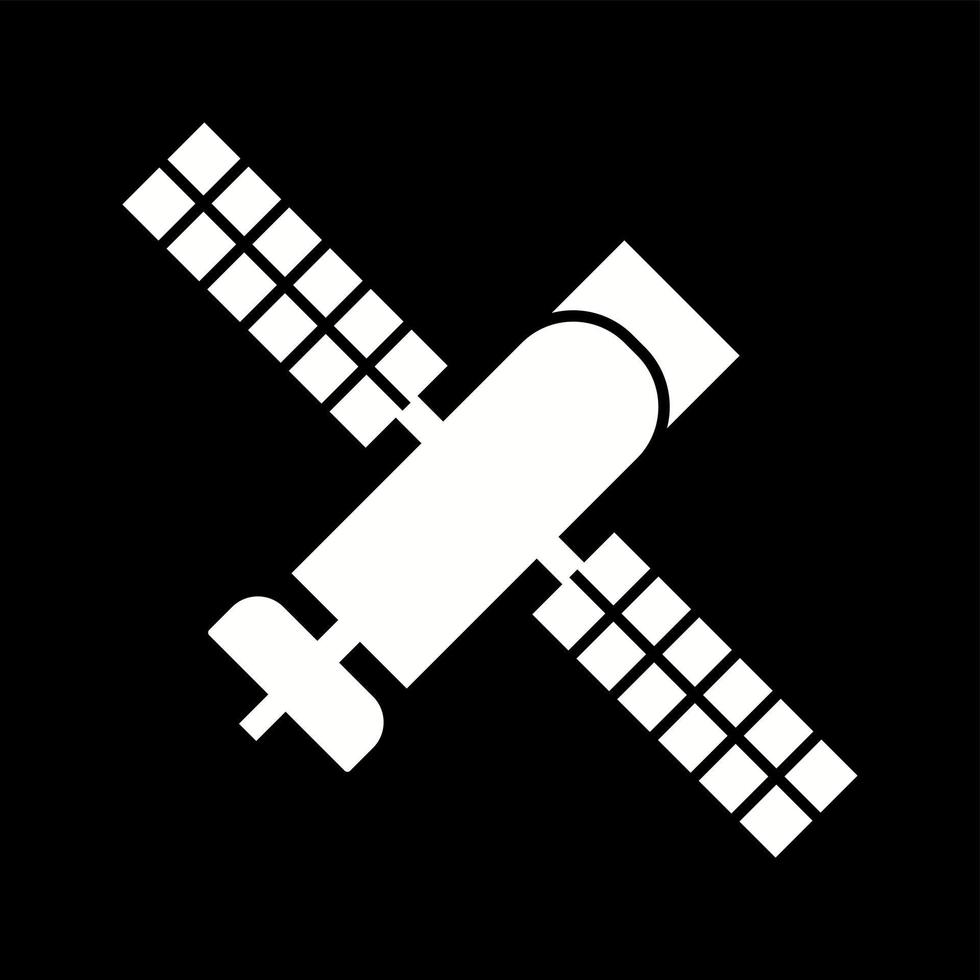 einzigartiges Satellitenvektor-Glyphen-Symbol vektor