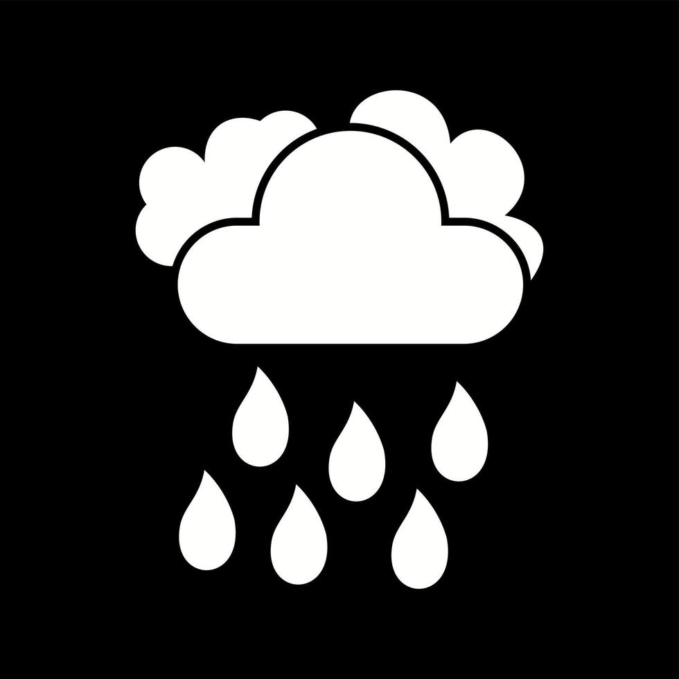 Einzigartiges Glyphen-Vektorsymbol für bewölktes Wetter vektor