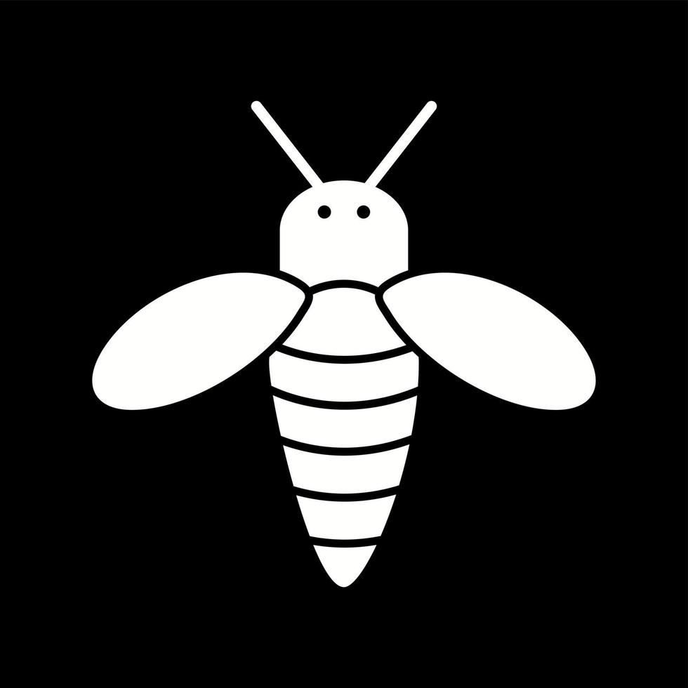 einzigartiges Honigbienen-Vektor-Glyphen-Symbol vektor