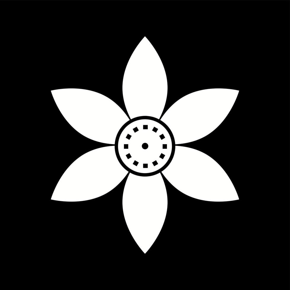 einzigartiges Blumenvektor-Glyphen-Symbol vektor