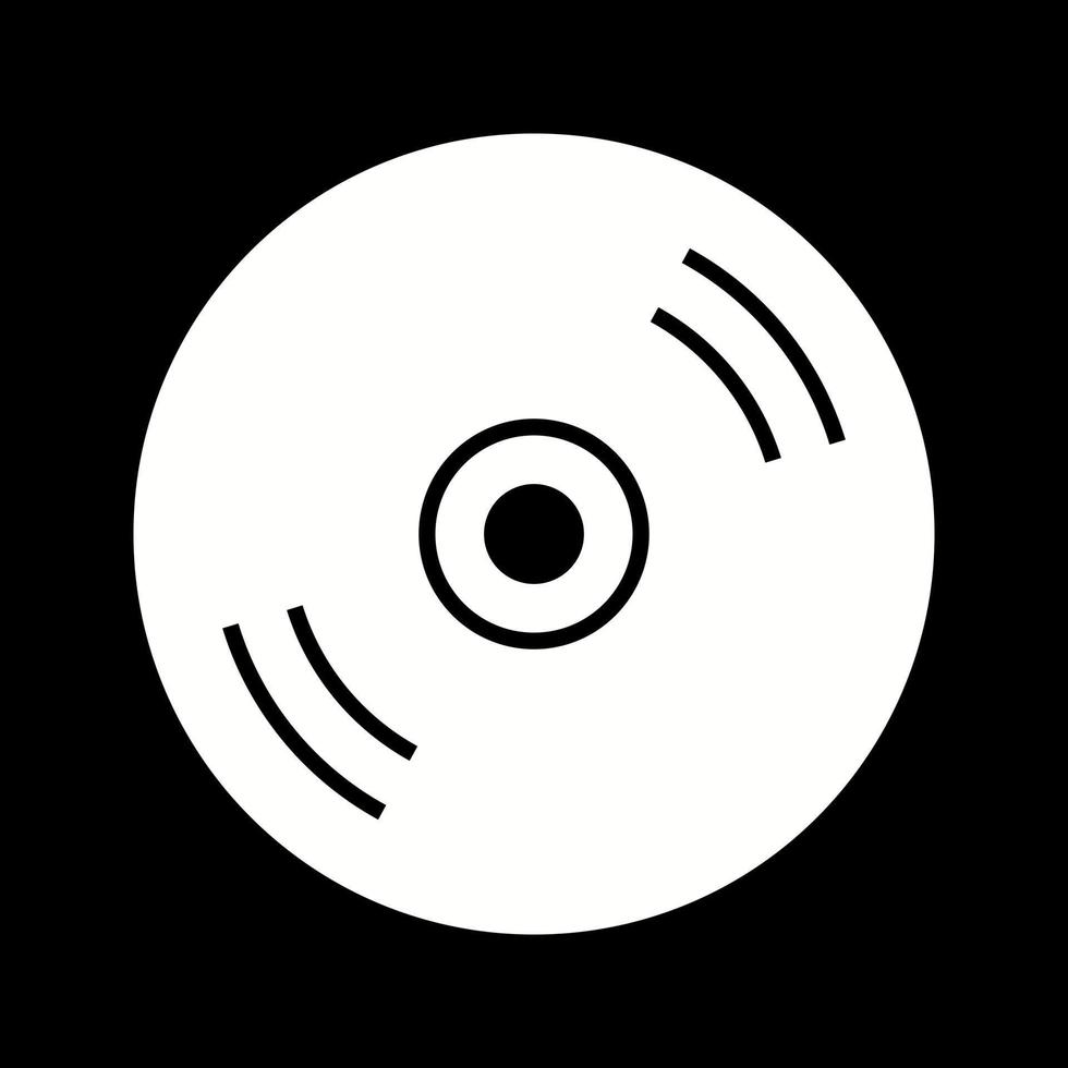 schönes CD-Glyphen-Vektorsymbol vektor