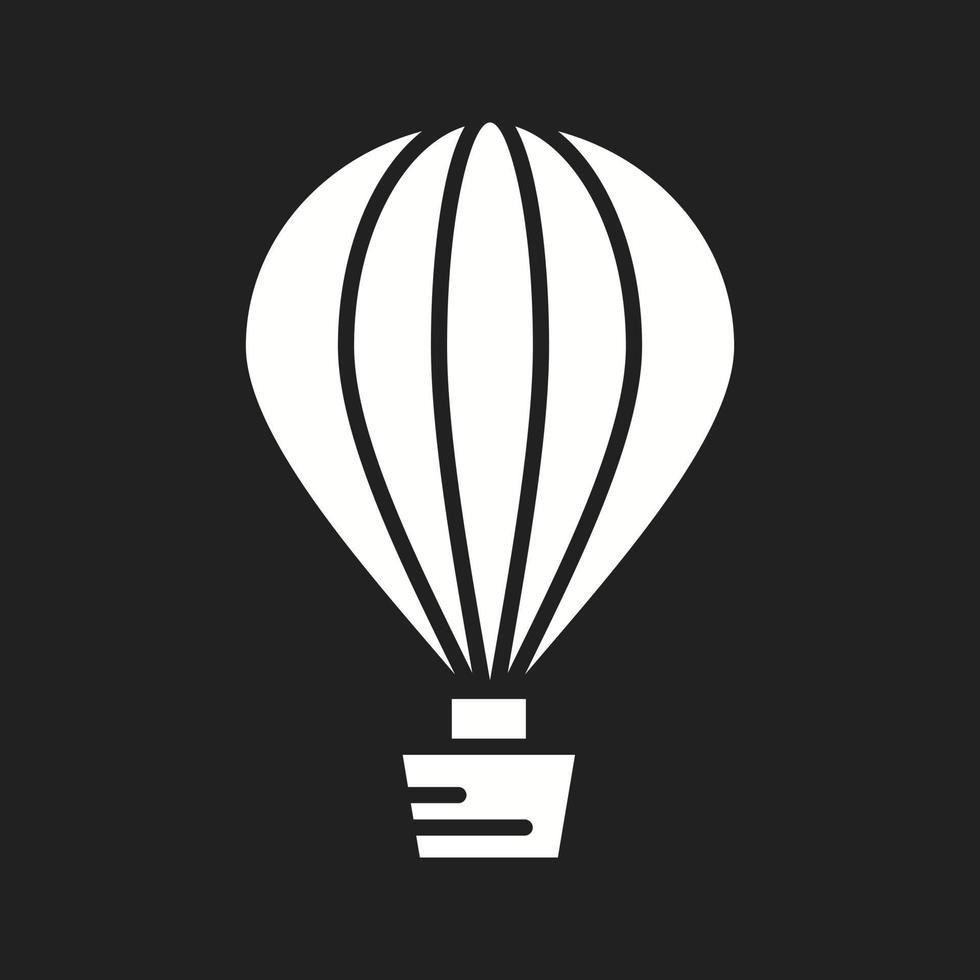 schönes Luftballon-Vektor-Glyphen-Symbol vektor