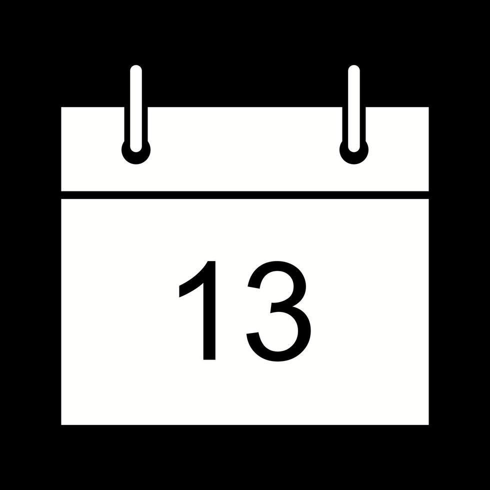 schönes Kalender-Glyphen-Vektorsymbol vektor