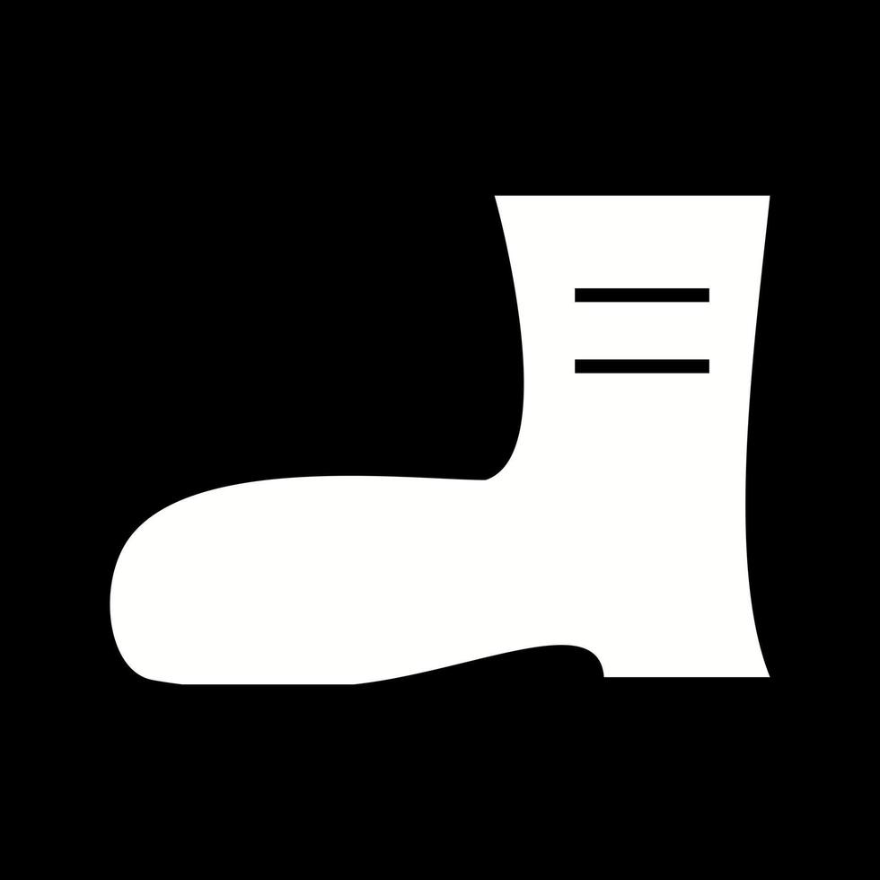 schönes langes Boot-Glyphen-Vektorsymbol vektor