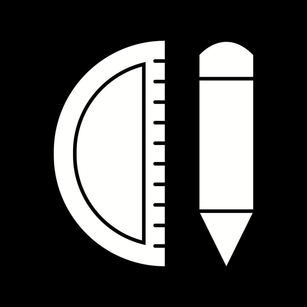 schönes Geometrie-Werkzeug-Glyphen-Vektorsymbol vektor