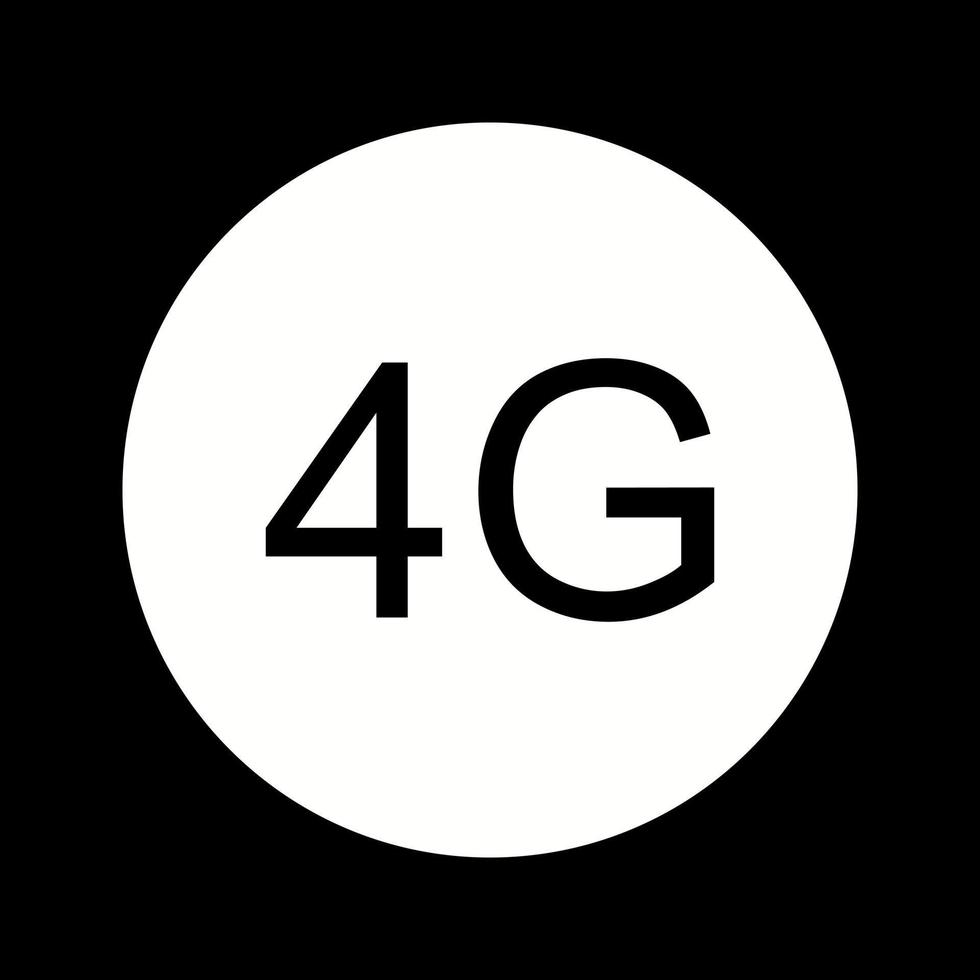 schönes 4g-Glyphen-Vektorsymbol vektor