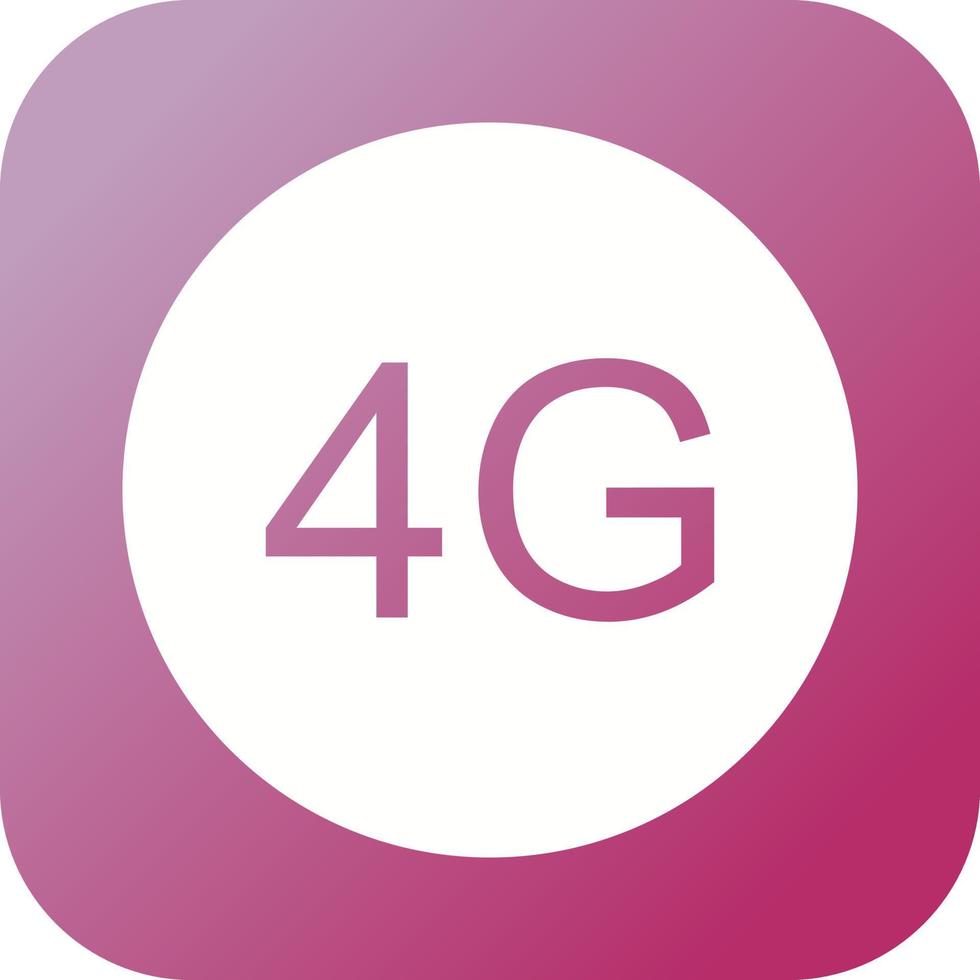 schönes 4g-Glyphen-Vektorsymbol vektor