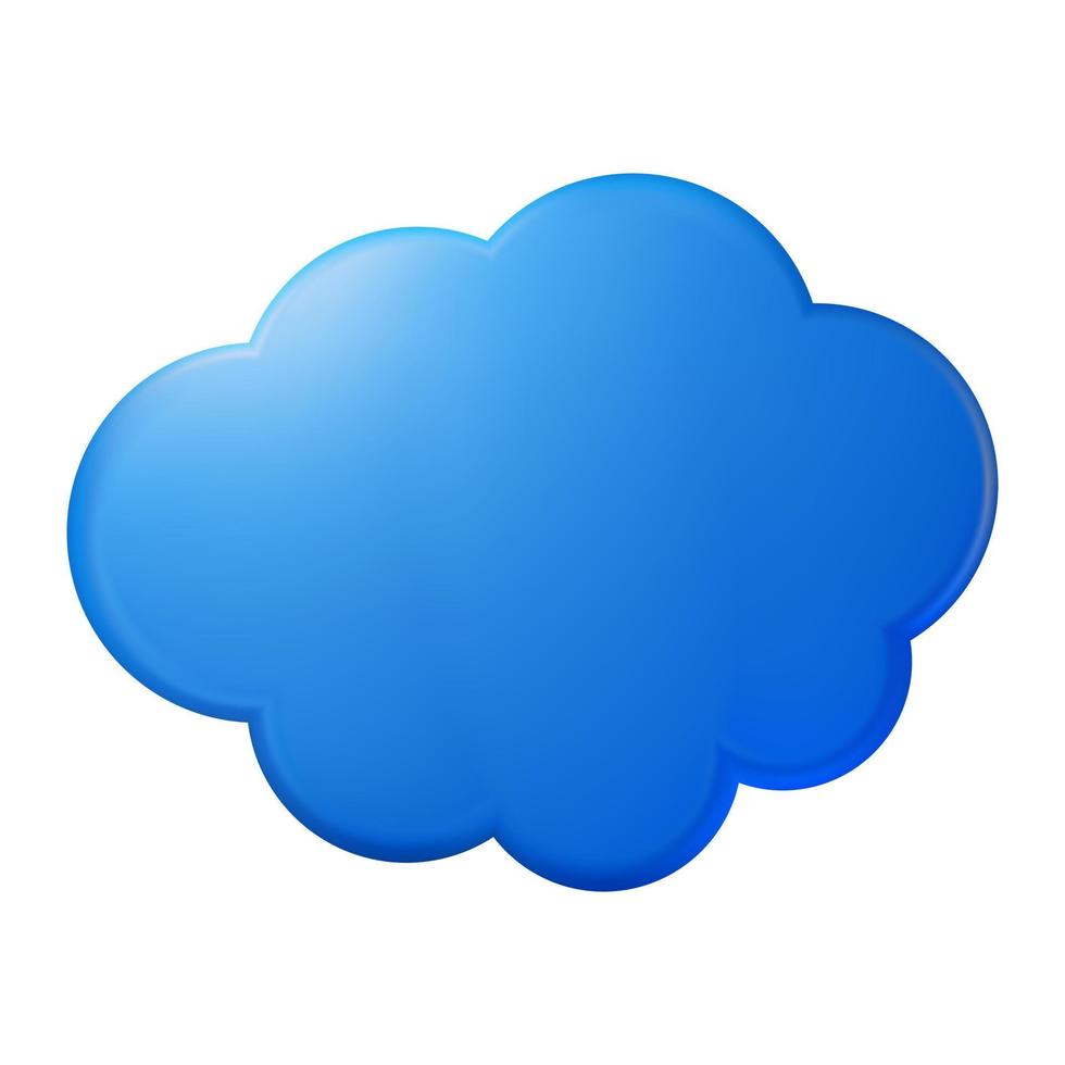realistische blaue wolke im pop-art-stil für druck und werbung. Vektor-Illustration. vektor