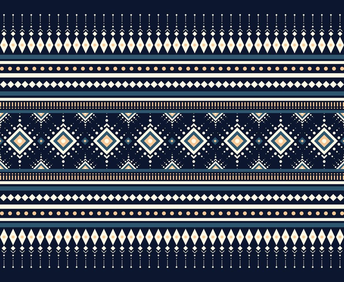 geometrischer ethnischer orientalischer musterhintergrund. Musterdesign im Boho-Stil. design für textur, verpackung, kleidung, batik, stoff, tapete und hintergrund. Muster-Stickerei-Design. vektor