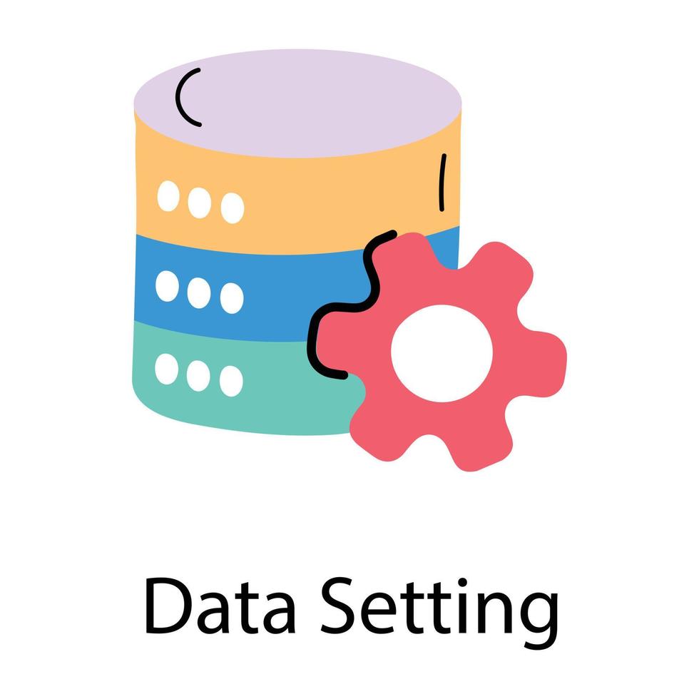 trendige Dateneinstellung vektor