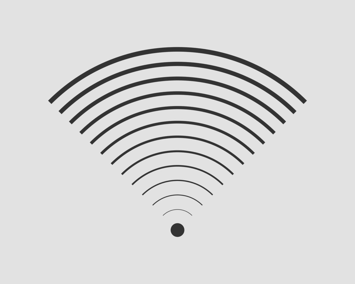 kostenloses wi-fi-symbol. Verbindungszone WLAN-Vektorsymbol. Radiowellen signalisieren. vektor