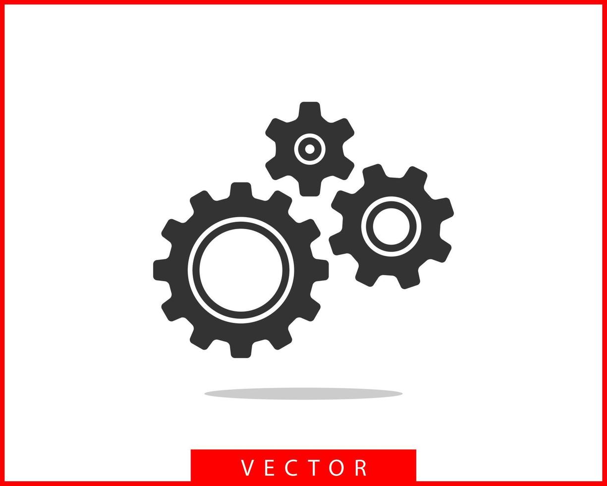 metall kugghjul och kuggar vektor. redskap ikon platt design. mekanism hjul logotyp. kugghjul begrepp mall. vektor