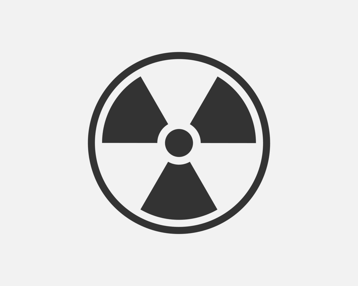 strålning ikon vektor. varning radioaktiv tecken fara symbol. vektor