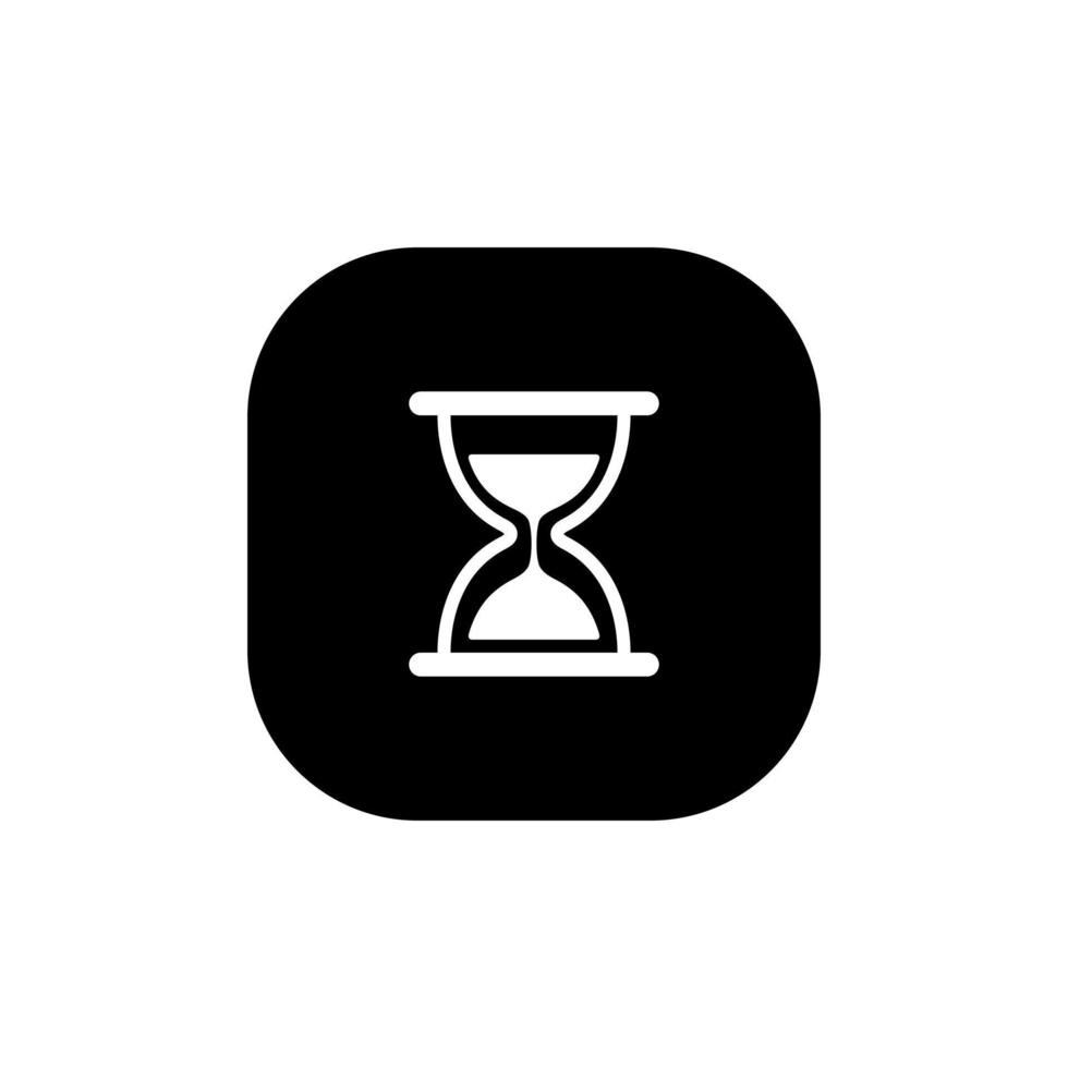 timglas ikon vektor isolerat på fyrkant bakgrund