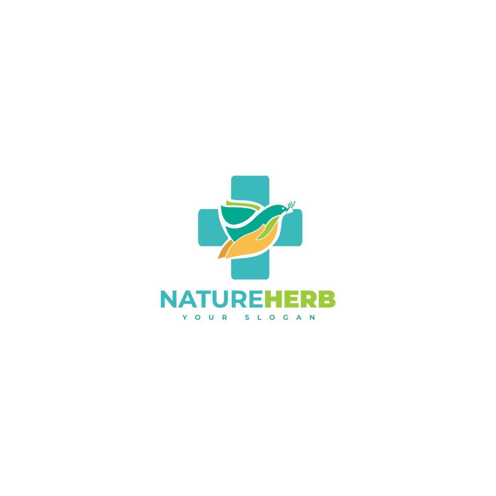 natur medicin logotyp vektor