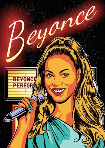 Beyonce affisch vektor