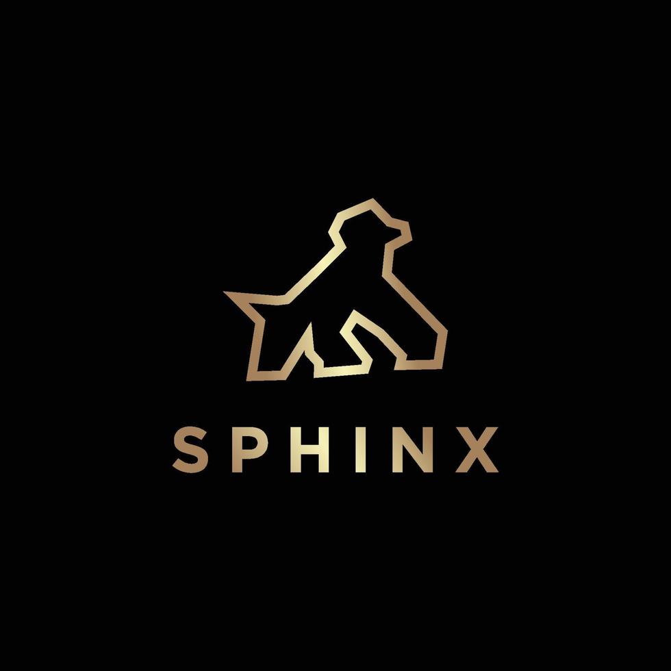 Sphinx-Symbol-Logo-Vektor-Design-Illustration vektor