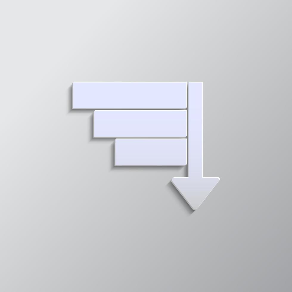 databas, server, sortera papper stil, ikon. grå Färg vektor bakgrund- papper stil vektor ikon