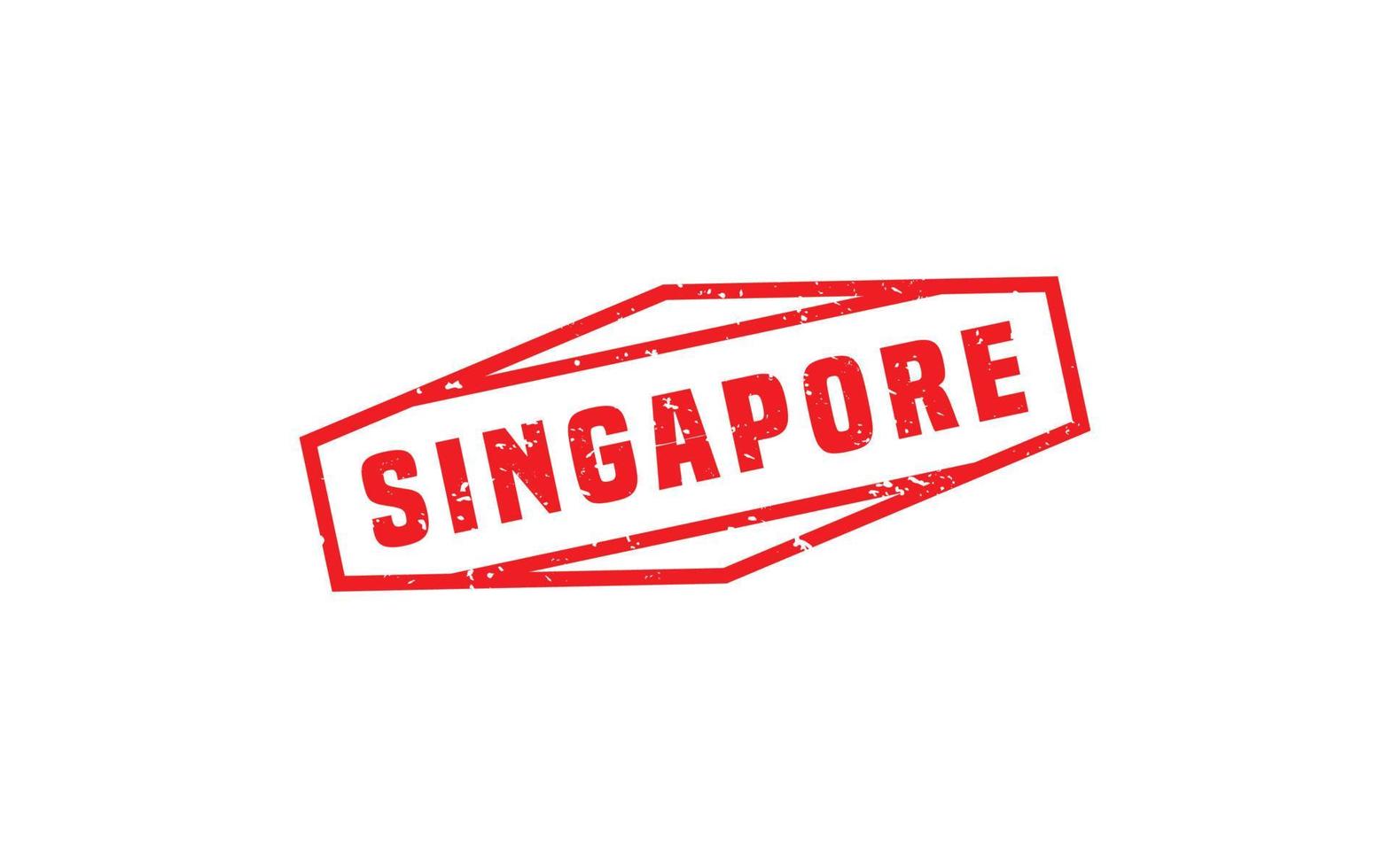 singapore stämpel sudd med grunge stil på vit bakgrund vektor