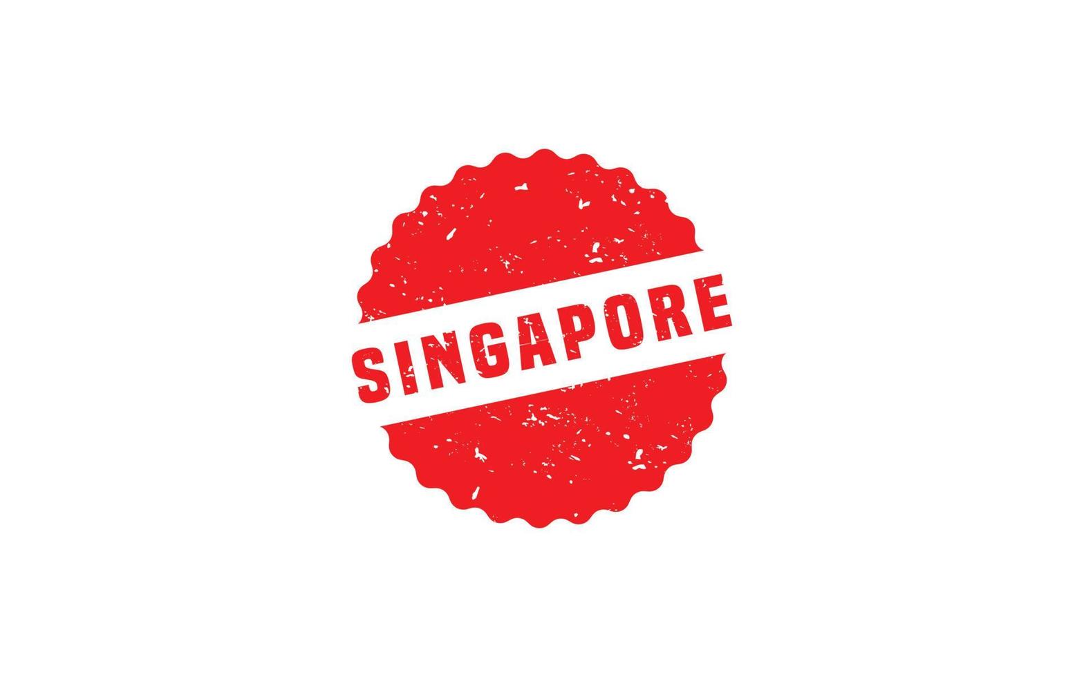 singapore stämpel sudd med grunge stil på vit bakgrund vektor