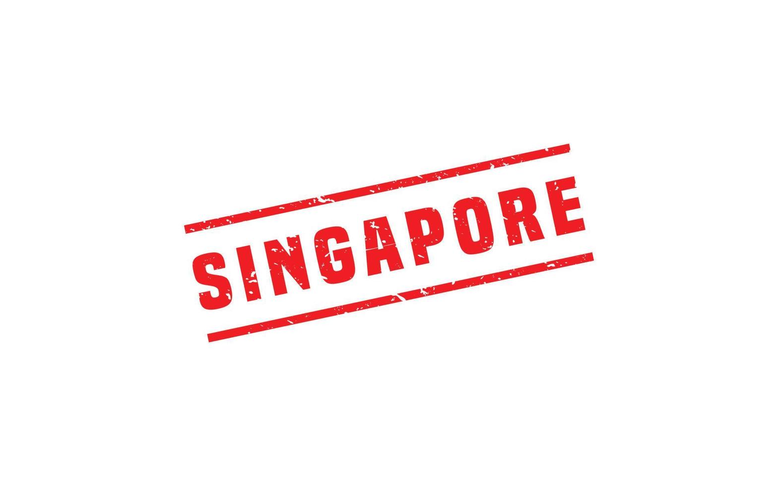 Singapur-Stempelgummi mit Grunge-Stil auf weißem Hintergrund vektor