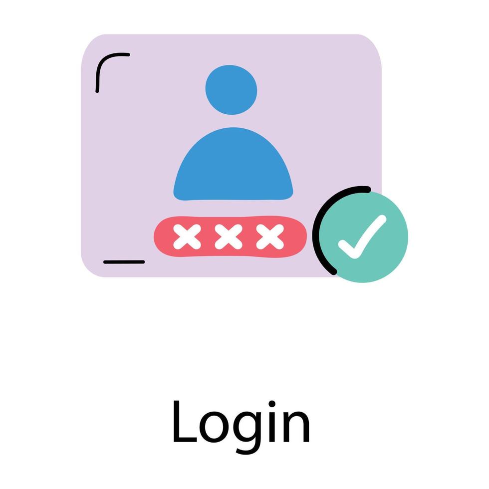 trendiga inloggningskoncept vektor