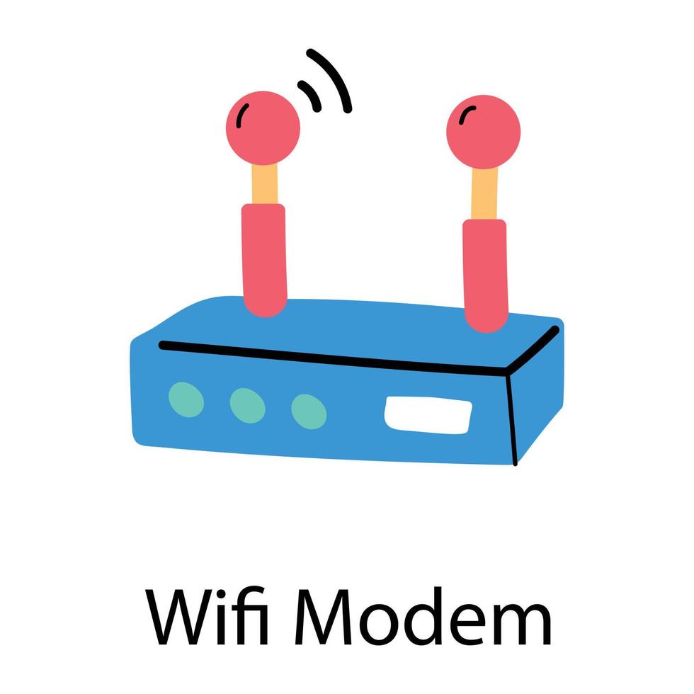 trendigt wifi-modem vektor