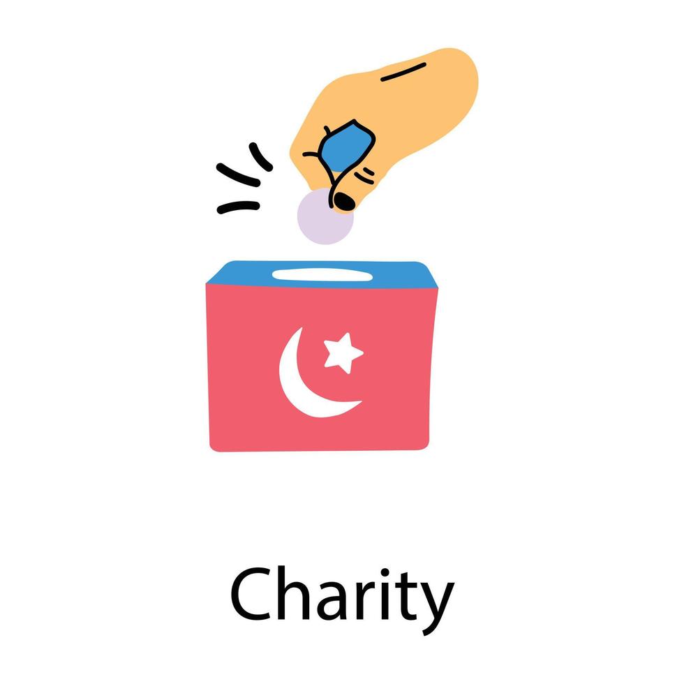 trendige Charity-Konzepte vektor