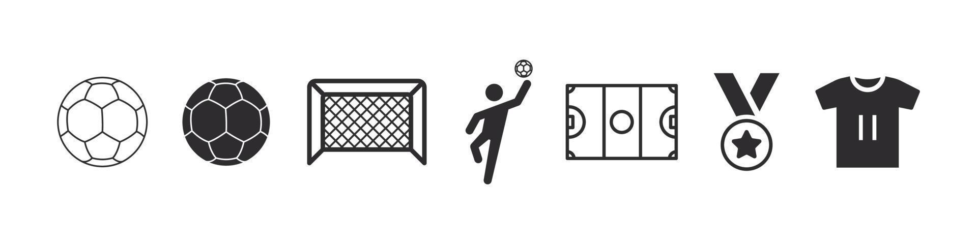 handboll ikoner. sporter ikoner i enkel stil. handboll element för design. vektor ikoner