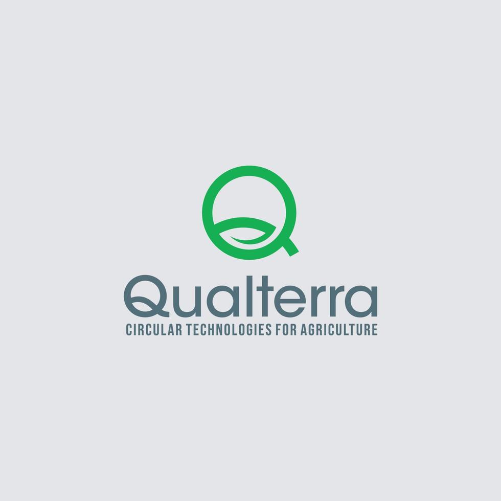 q-Brief mit Blatt-Logo, Buchstabe q Öko-Blätter-Logo-Icon-Design-Vorlage vektor
