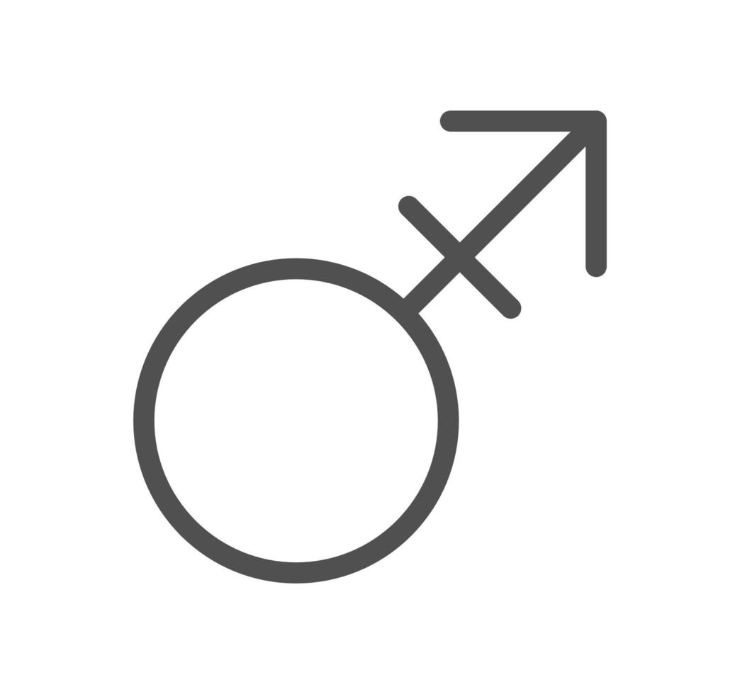 geschlechtsbezogene Symbolumrisse und linearer Vektor. vektor