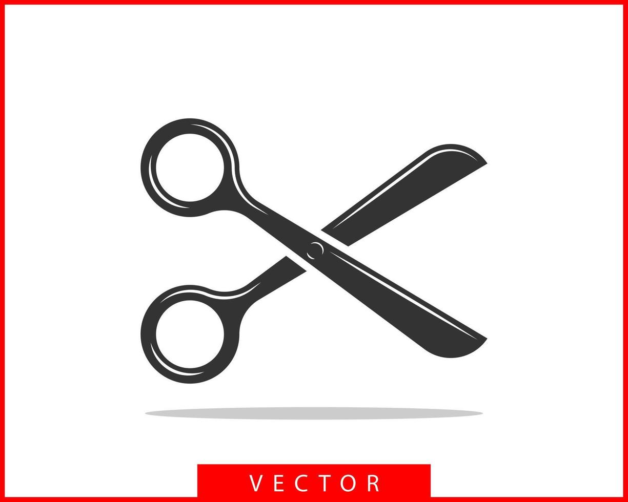 scissor ikon. sax vektor design element eller logotyp mall. svart och vit silhuett isolerat.