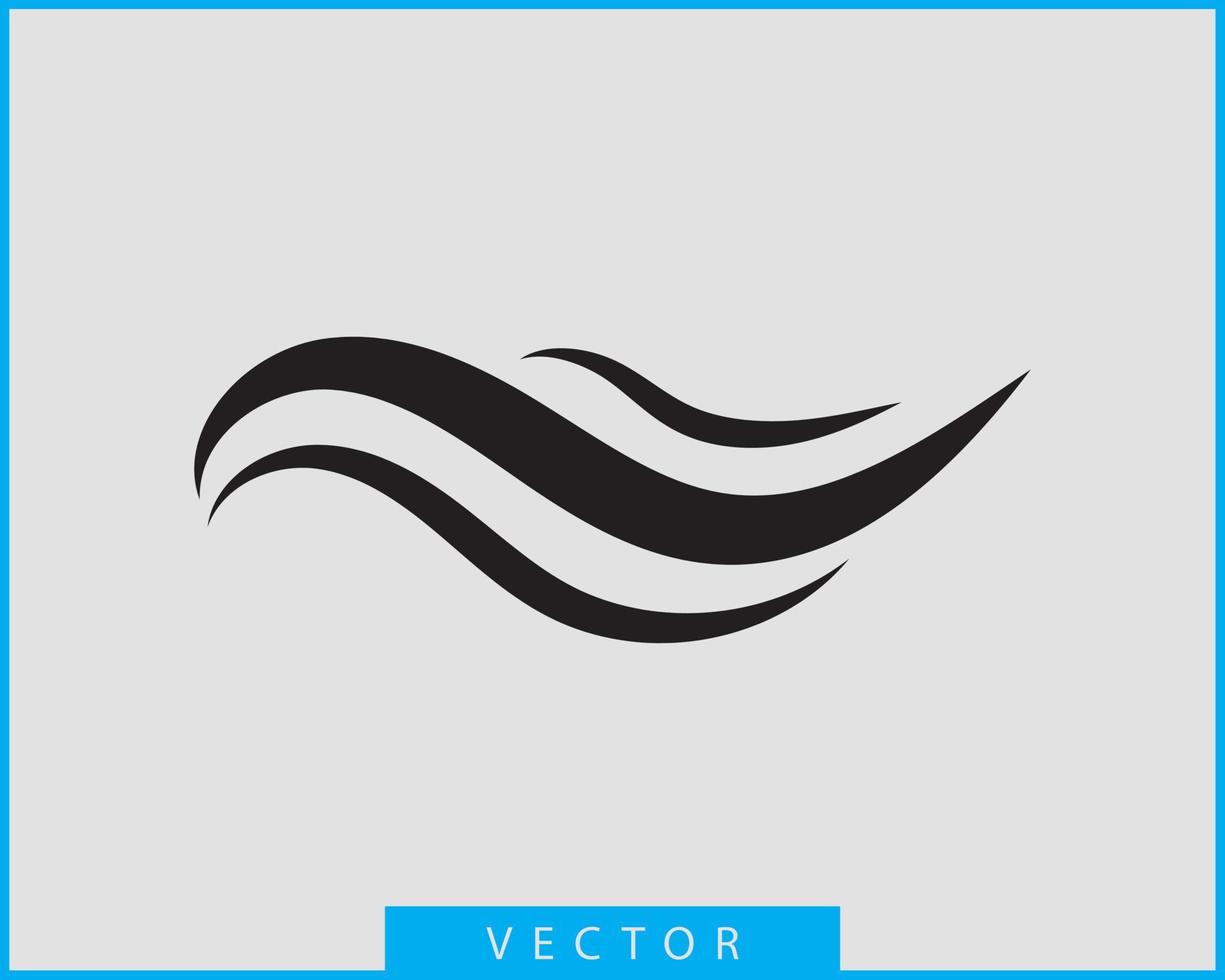 Wellen-Vektor-Design. Symbol für Wasserwelle. wellenlinien isoliert. vektor