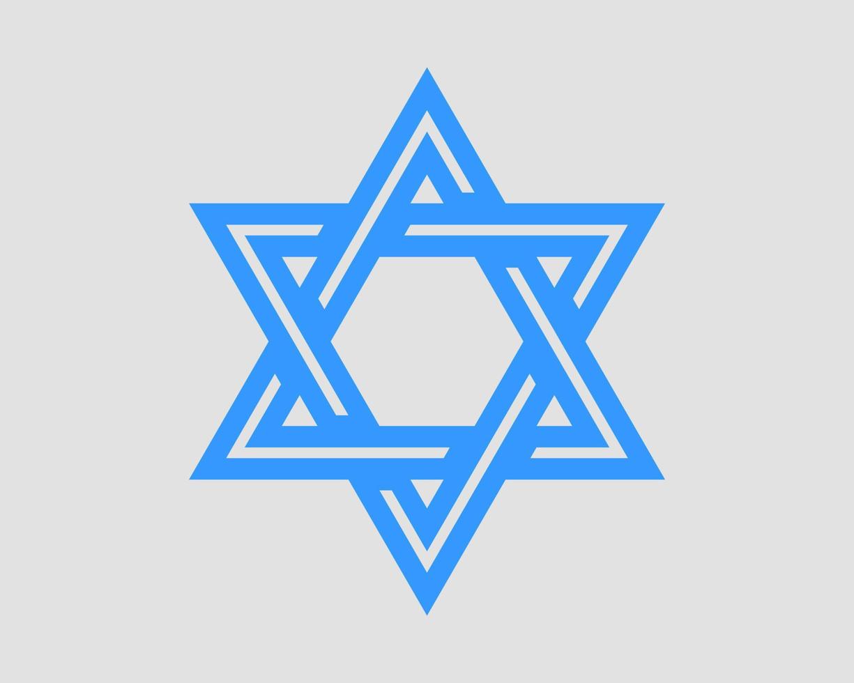 jüdische davidstern-ikone. Vektorsymbol mit sechs spitzen Sternen. vektor