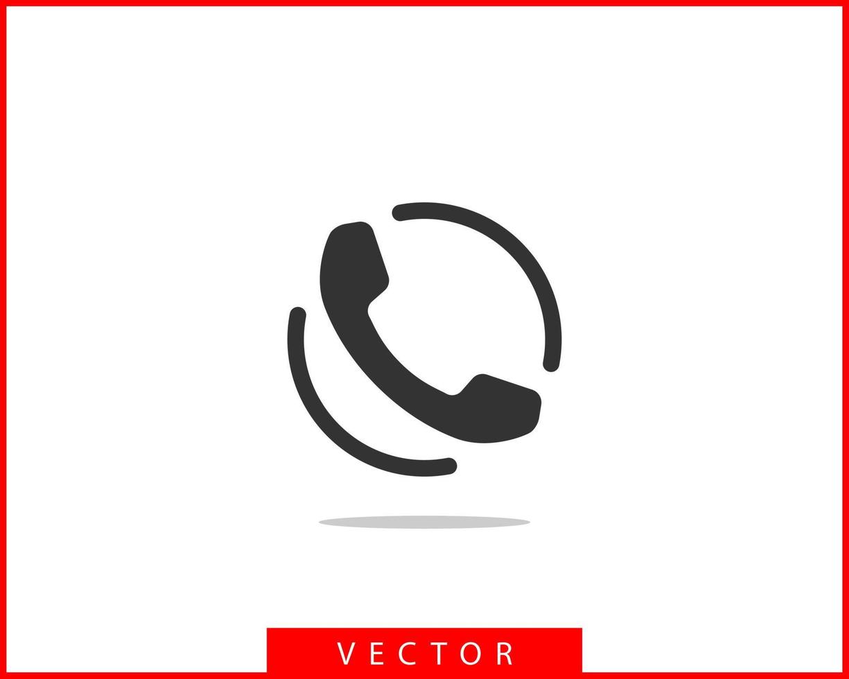 Telefon-Symbol-Vektor-Illustration. Callcenter-App. Telefonsymbole im trendigen flachen Stil. kontaktieren sie uns linie silhouette. vektor