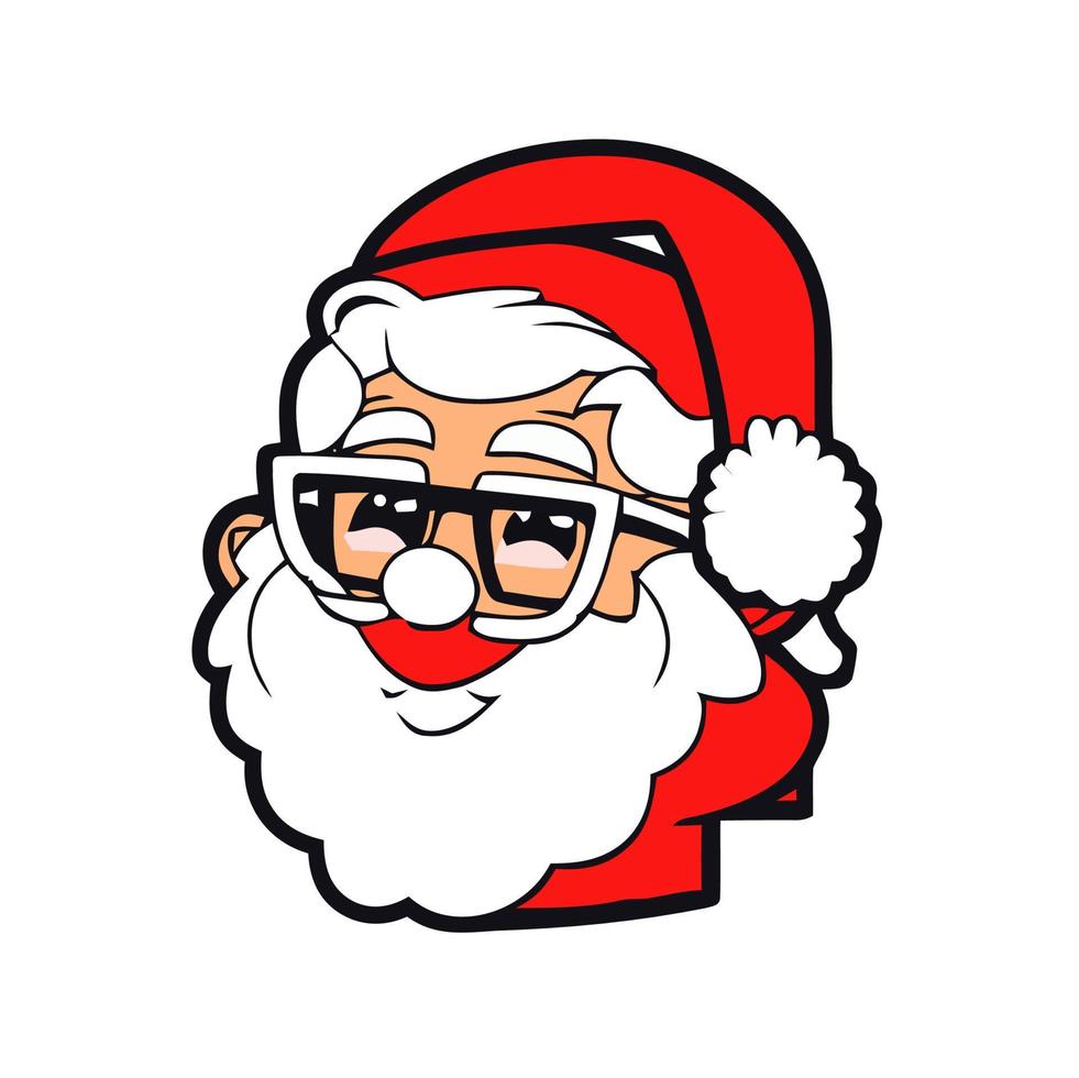 lächelnder Cartoon-Weihnachtsmann vektor