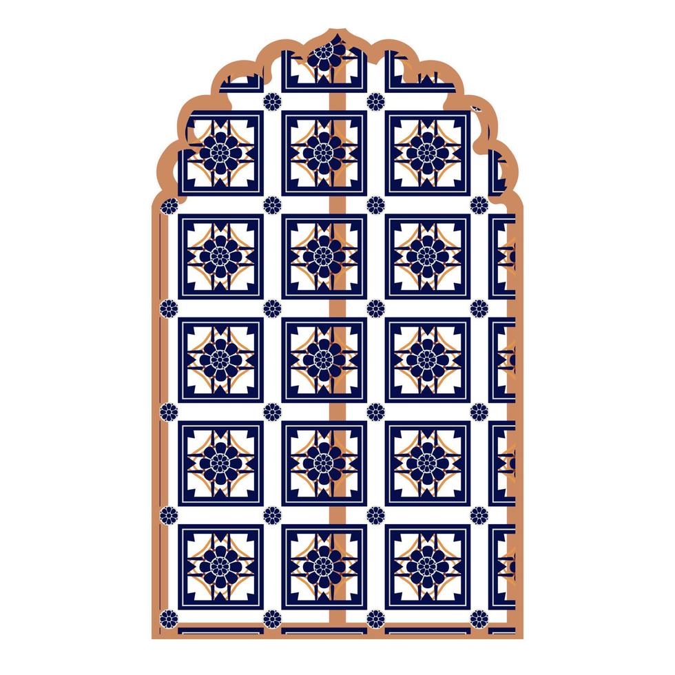 islam fönster eller Port. dekorativ ram. moské kupol och lyktor. vektor uppsättning av orientalisk geometrisk ornament med rutnät, maska, cirklar, blomma silhuetter.